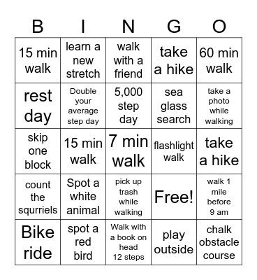 May Family Bingo Card