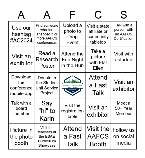 2024 Annual Conference Bingo Card