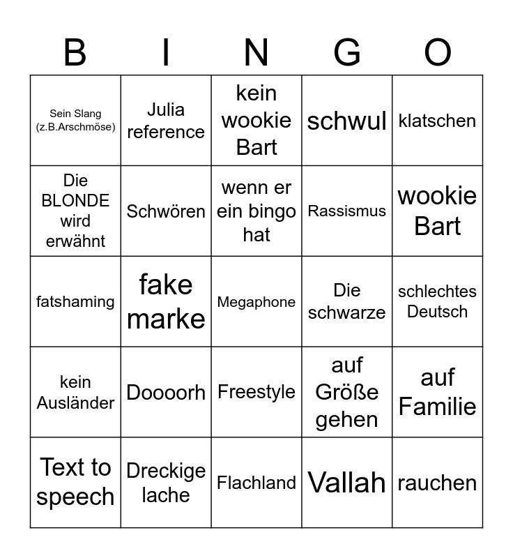 Frankfurt. Bingo Card