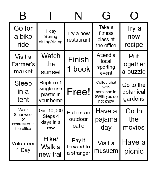 Spring Bingo Card