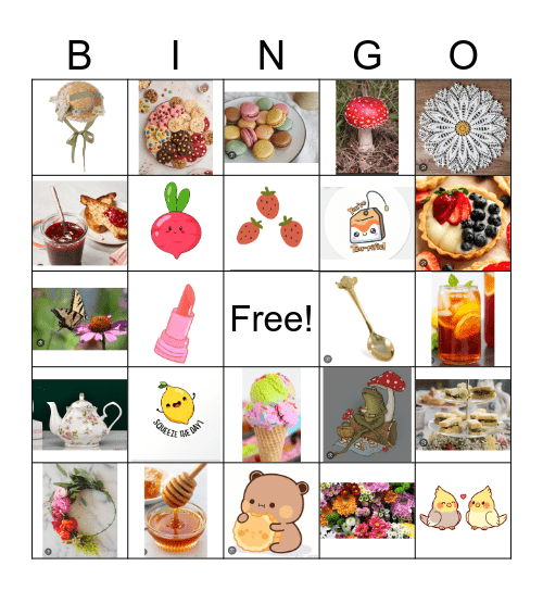 Mother's Day Tea Party Bingo Card