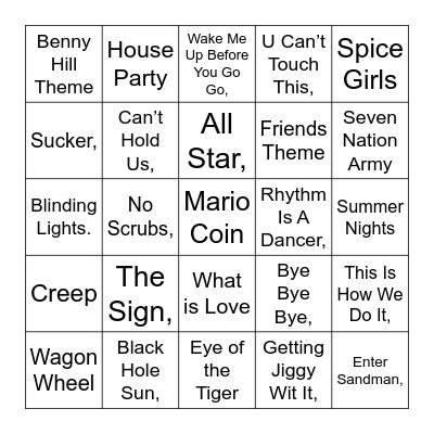 New Bingo 2 Bingo Card