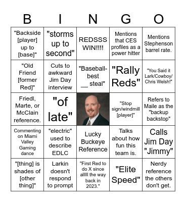 John Sadak Bingo 4/30 Bingo Card
