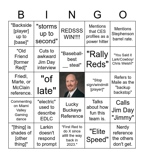 John Sadak Bingo 4/30 Bingo Card
