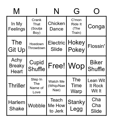 Line Dance Bingo 2.0 Bingo Card