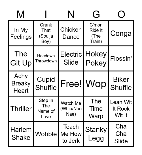 Line Dance Bingo 2.0 Bingo Card