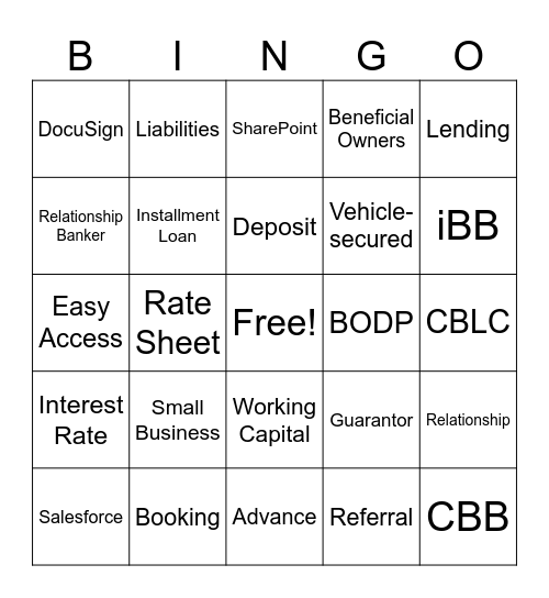 CB-BINGO! Bingo Card