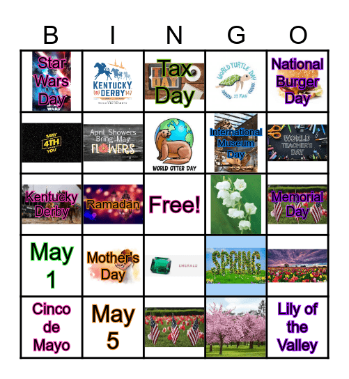 PE May BINGO Card