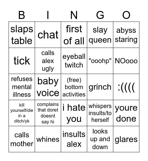 Harir Bingo Card