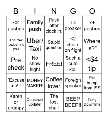 PSA Bingo Card