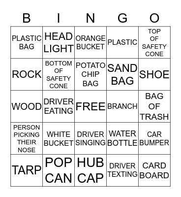 HIGHWAY 100 BINGO Card