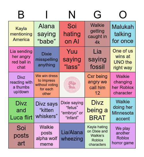 Trip Inc. May 2024 Bingo Card