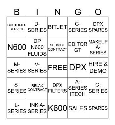 DOMINO BINGO Card