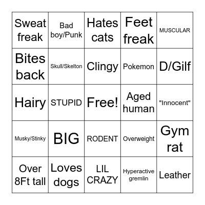 Are you Chandler's type ? Bingo Card