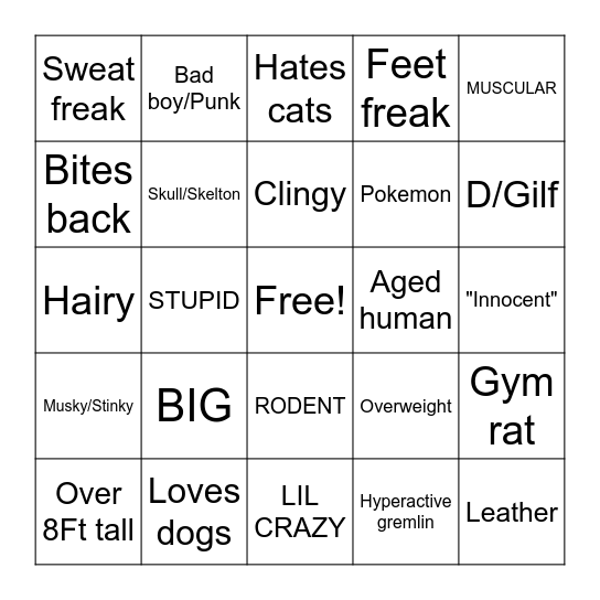 Are you Chandler's type ? Bingo Card