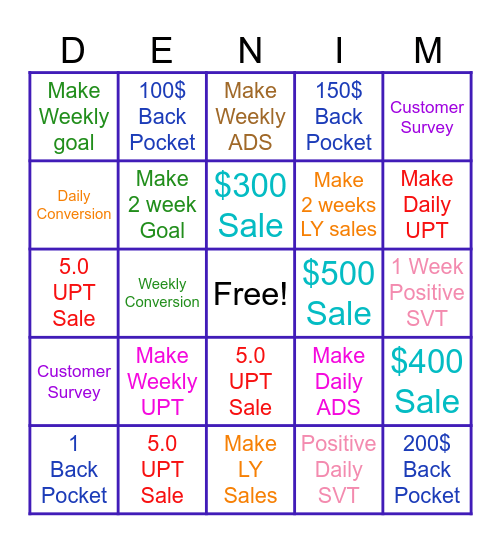 May Service Bingo Card