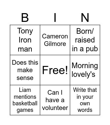 Skill Acquisition Bingo Card