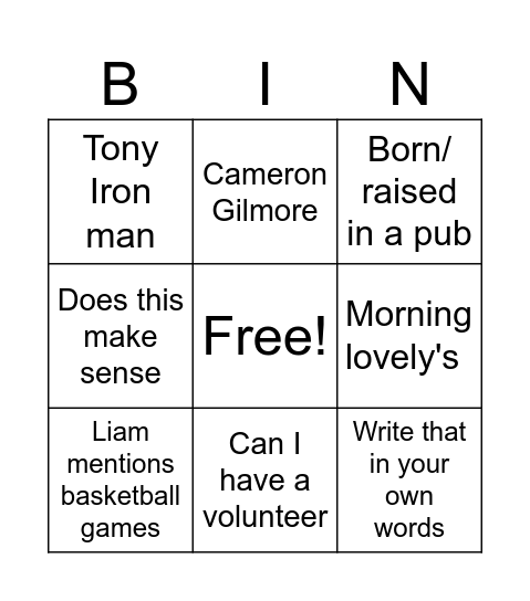 Skill Acquisition Bingo Card