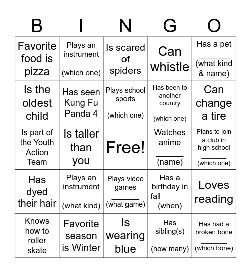 Glow Up Era Workshop Bingo Card