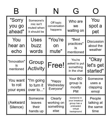 WTF Bingo Card