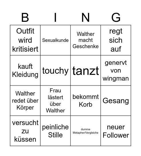 Walther Bingo Card