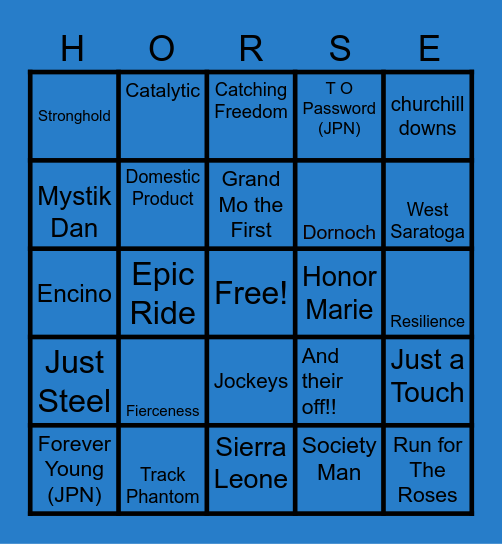 KENTUCKY DERBY 2024 Bingo Card