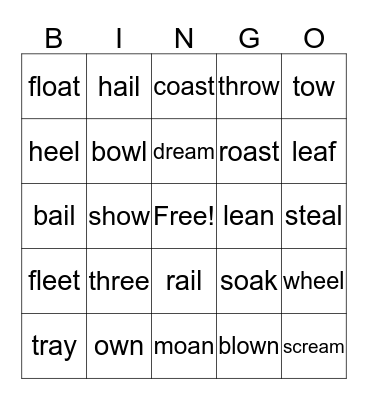 Lesson 6, 7, 8 BINGO Card
