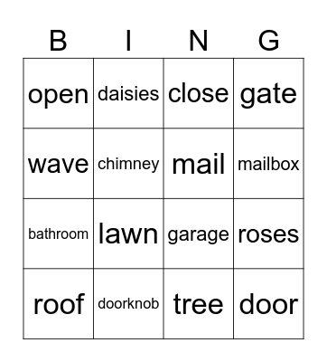 HOUSE Bingo Card