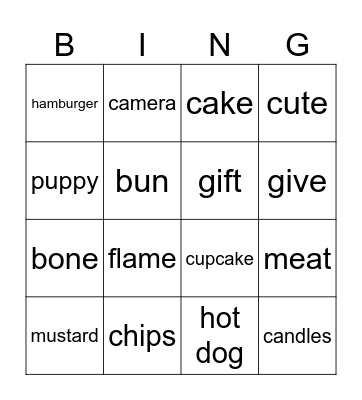 Yard Bingo Card