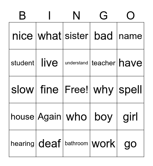 Lessons 1, 2, and 3 Bingo Card