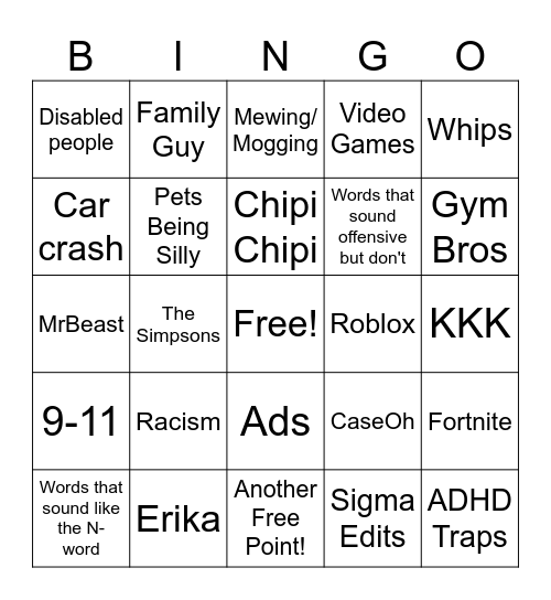 Instagram Reels Bingo Card Bingo Card