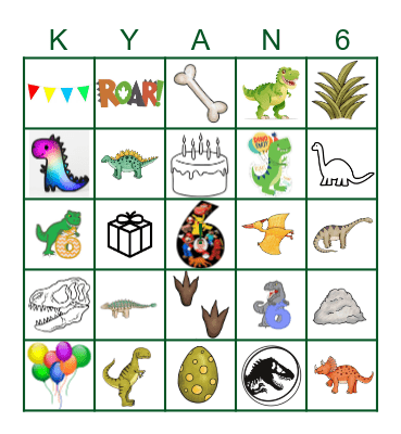 DINO Bingo Card