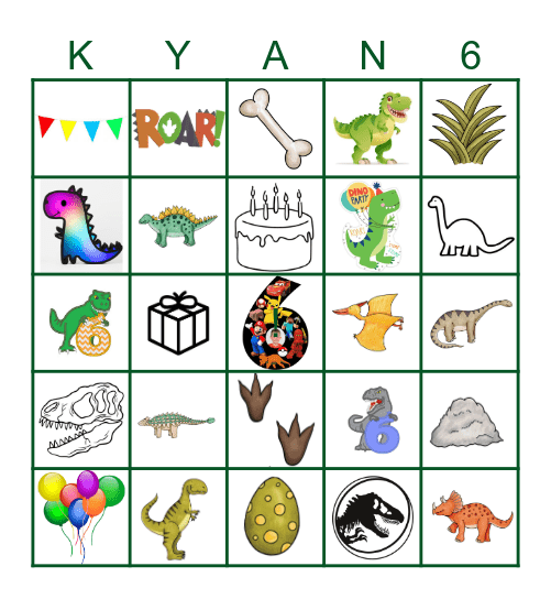 DINO Bingo Card