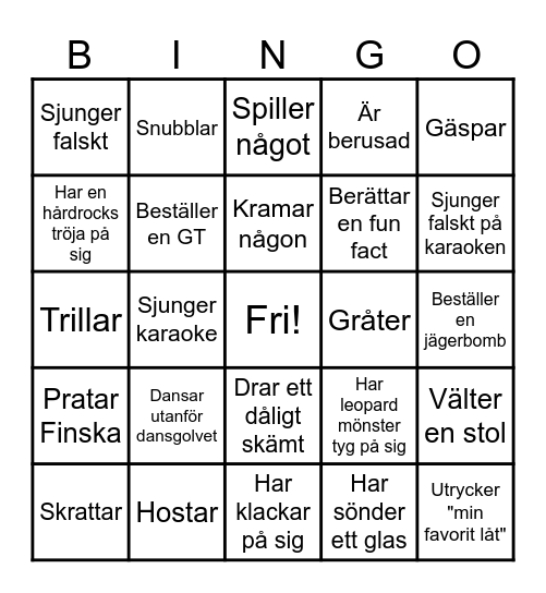 Någon på en kryssning Bingo Card