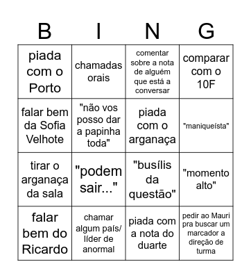 Bingo do Rui Bingo Card