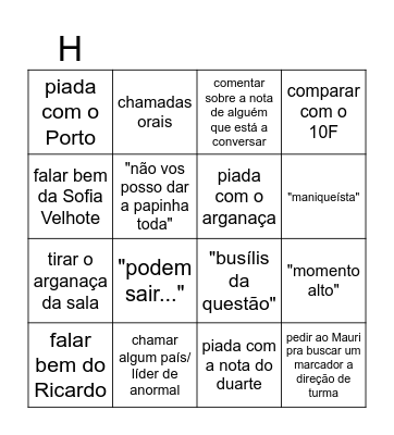 Bingo do Rui Bingo Card