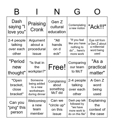 BINGO Card