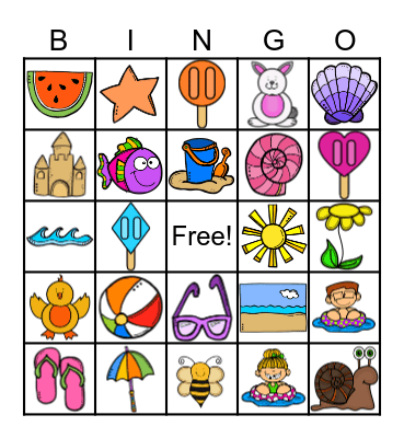 Countdown to Summer BINGO Card