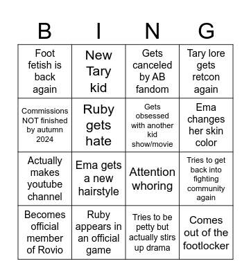Kritter bingo 2 electric boogaloo Bingo Card