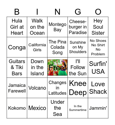 LUAU   MUSIC Bingo Card
