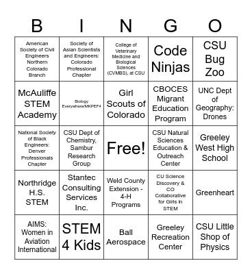 YES!fest Bingo Card