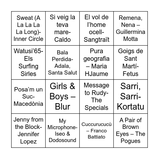 BULLINGO 2024 Bingo Card