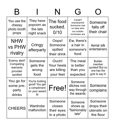 2024 HAVAN Awards Bingo Card