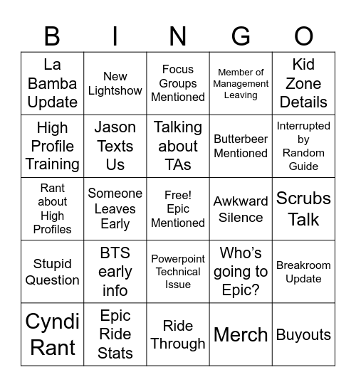 Q2 Bingo Card