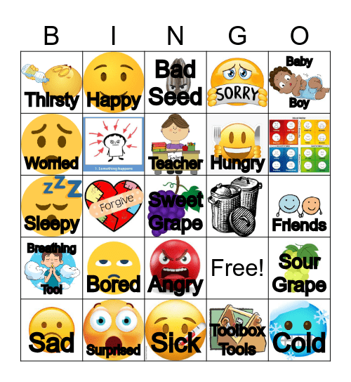 FEELINGS Bingo Card