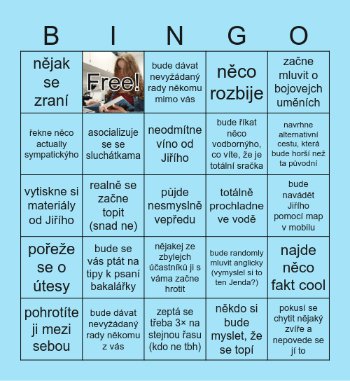 Mořská vegetace hrot Brbry Bingo Card