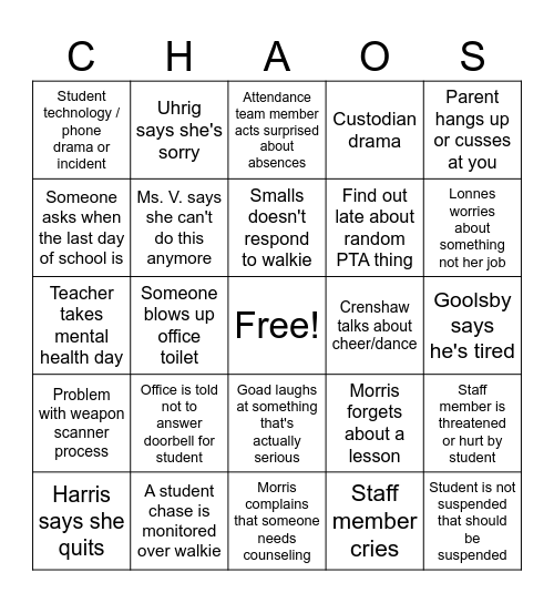 Bingo 2024 Bingo Card