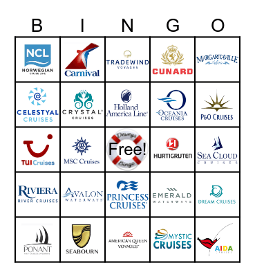 Cruise Logo Bingo Card