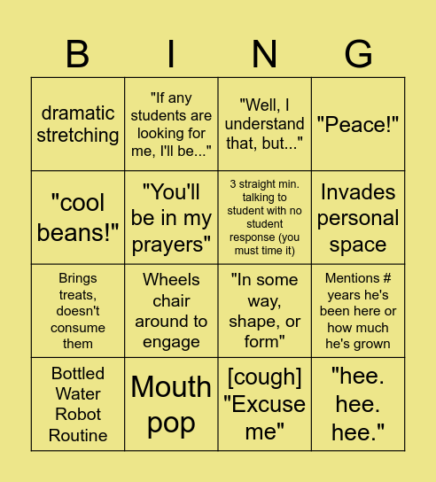 Jo-Bingo Card