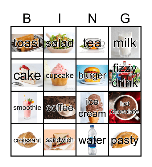 At the Cafe Bingo Card